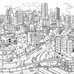 City in Different Seasons Coloring Pages 2