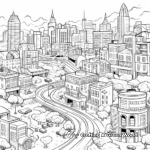 City in Different Seasons Coloring Pages 3