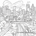 City in Different Seasons Coloring Pages 4