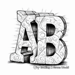 Classic ABC Blocks Coloring Pages 1
