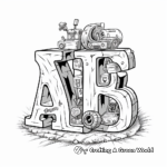 Classic ABC Blocks Coloring Pages 2