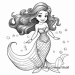 Classic Ariel Inspired Mermaid Coloring Pages 2