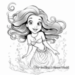 Classic Ariel Inspired Mermaid Coloring Pages 3