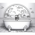 Classic Bathtub Coloring Pages 2