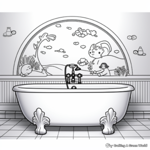 Classic Bathtub Coloring Pages 2