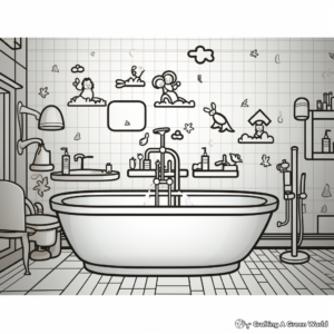 Classic Bathtub Coloring Pages 3