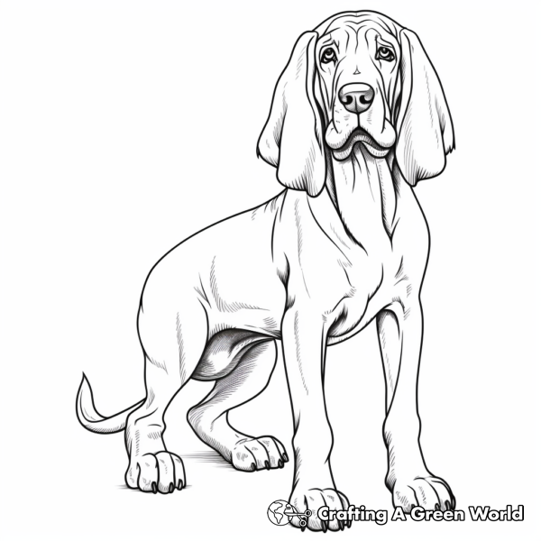 Bloodhound Coloring Pages - Free &amp; Printable!