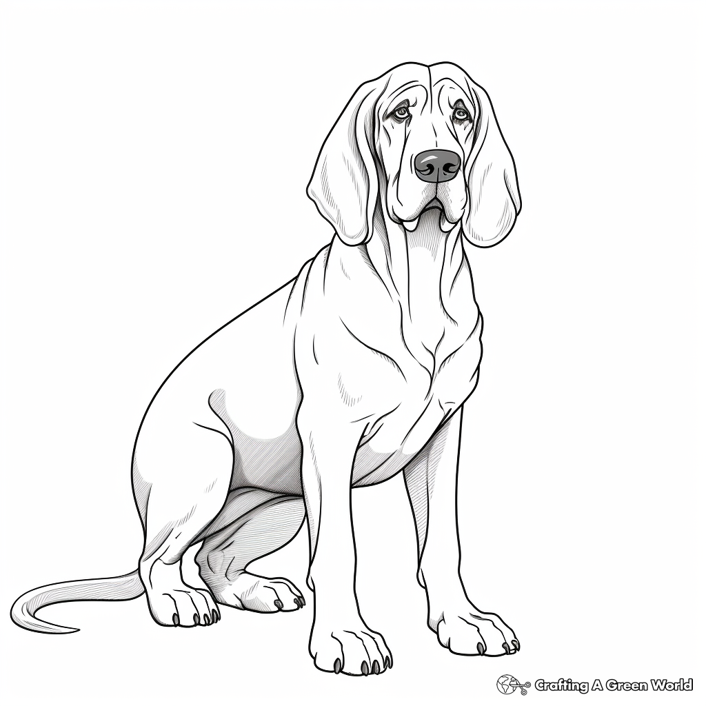 Bloodhound Clipartmag Sketch Coloring Page