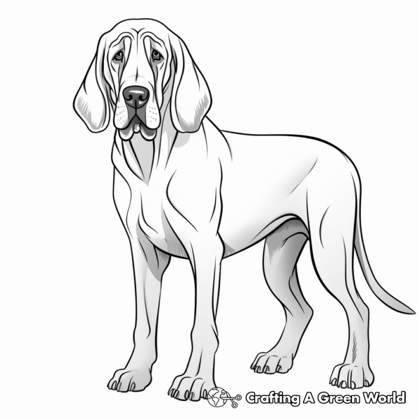 Bloodhound Coloring Pages - Free &amp; Printable!
