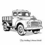 Classic Flatbed Truck Coloring Pages 1