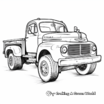 Classic Flatbed Truck Coloring Pages 2