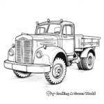 Classic Flatbed Truck Coloring Pages 3