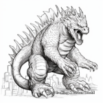 Classic Godzilla Coloring Pages 4