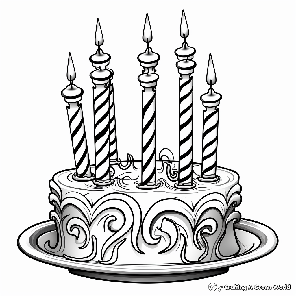 Classic Menorah Coloring Pages 1