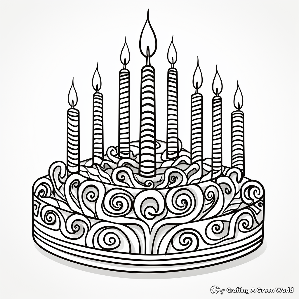 Classic Menorah Coloring Pages 4