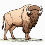 Classic North American Bison Coloring Pages 3