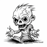 Classic Old School Zombie Coloring Pages 1