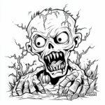 Classic Old School Zombie Coloring Pages 2