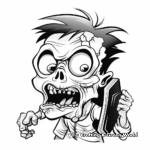 Classic Old School Zombie Coloring Pages 3