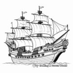 Classic Pirate Ship Coloring Pages 2