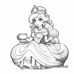 Classic Princess Peach Coloring Pages 2