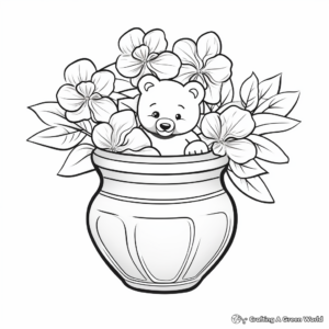 Classic Rainbow and Pot of Gold Coloring Pages 1