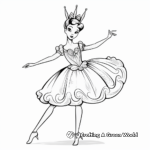 Classic Unicorn Ballerina Coloring Pages 1