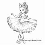 Classic Unicorn Ballerina Coloring Pages 3