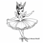 Classic Unicorn Ballerina Coloring Pages 4