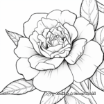 Close-Up Rose Petal Coloring Sheets 1