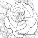 Close-Up Rose Petal Coloring Sheets 2