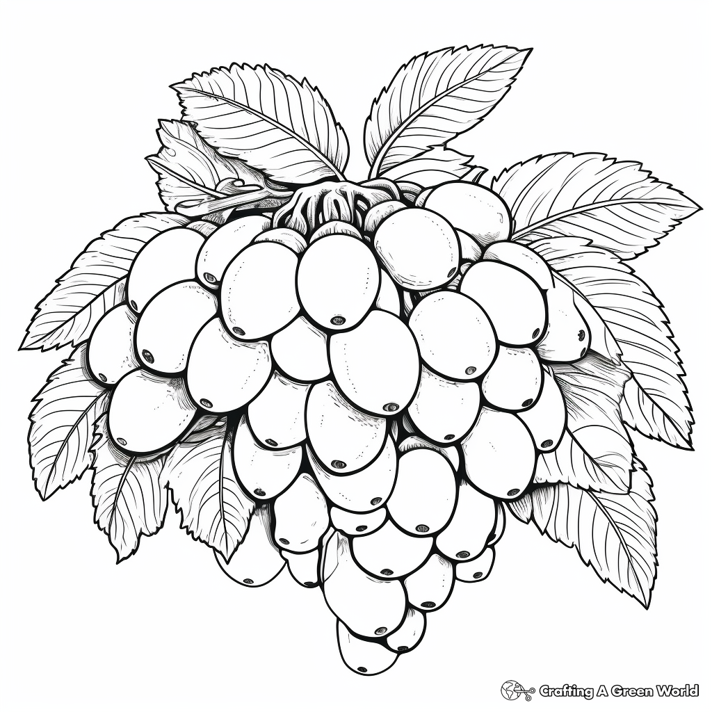 Cluster of Acorns Coloring Pages 3