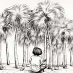 Cluster of Palm Trees Coloring Pages 2
