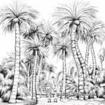 Cluster of Palm Trees Coloring Pages 3