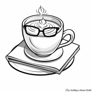Coffee Latte Art Coloring Pages 1