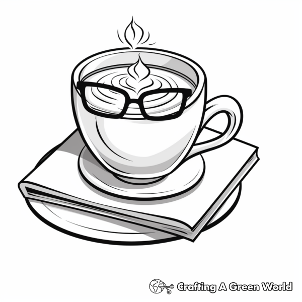 Coffee Latte Art Coloring Pages 1