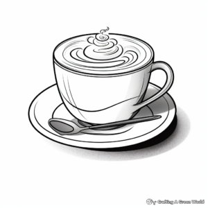 Coffee Latte Art Coloring Pages 2
