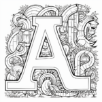 Color by Letter ABC Coloring Pages 1
