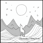 Color the Wilderness with Wolf Howling at the Moon Coloring Pages 4