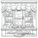 Colorful Bakery Window Coloring Pages 1