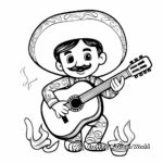 Colorful Mexican Mariachi Coloring Pages 1