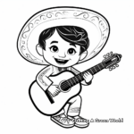 Colorful Mexican Mariachi Coloring Pages 2