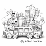 Colorful Parade Float Homecoming Coloring Pages 1