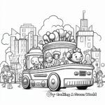 Colorful Parade Float Homecoming Coloring Pages 4