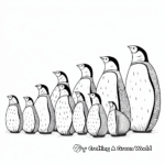 Colorful Penguin Parade Coloring Pages 4