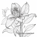 Colorful Toad Lily Coloring Pages 1