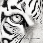 Coloring Pages Featuring Close-Up of Tigers’ Eyes 2