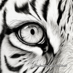 Coloring Pages Featuring Close-Up of Tigers’ Eyes 3