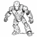 Coloring Pages of Iron Man with Avengers 1