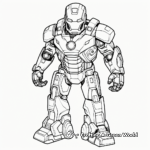 Coloring Pages of Iron Man with Avengers 3